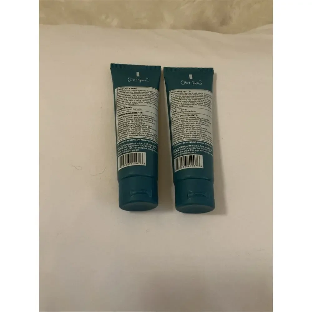 2 MDacne Facial Moisturizer with Niacinamide 2% Oil-Free Daily Hydrating & Sooth